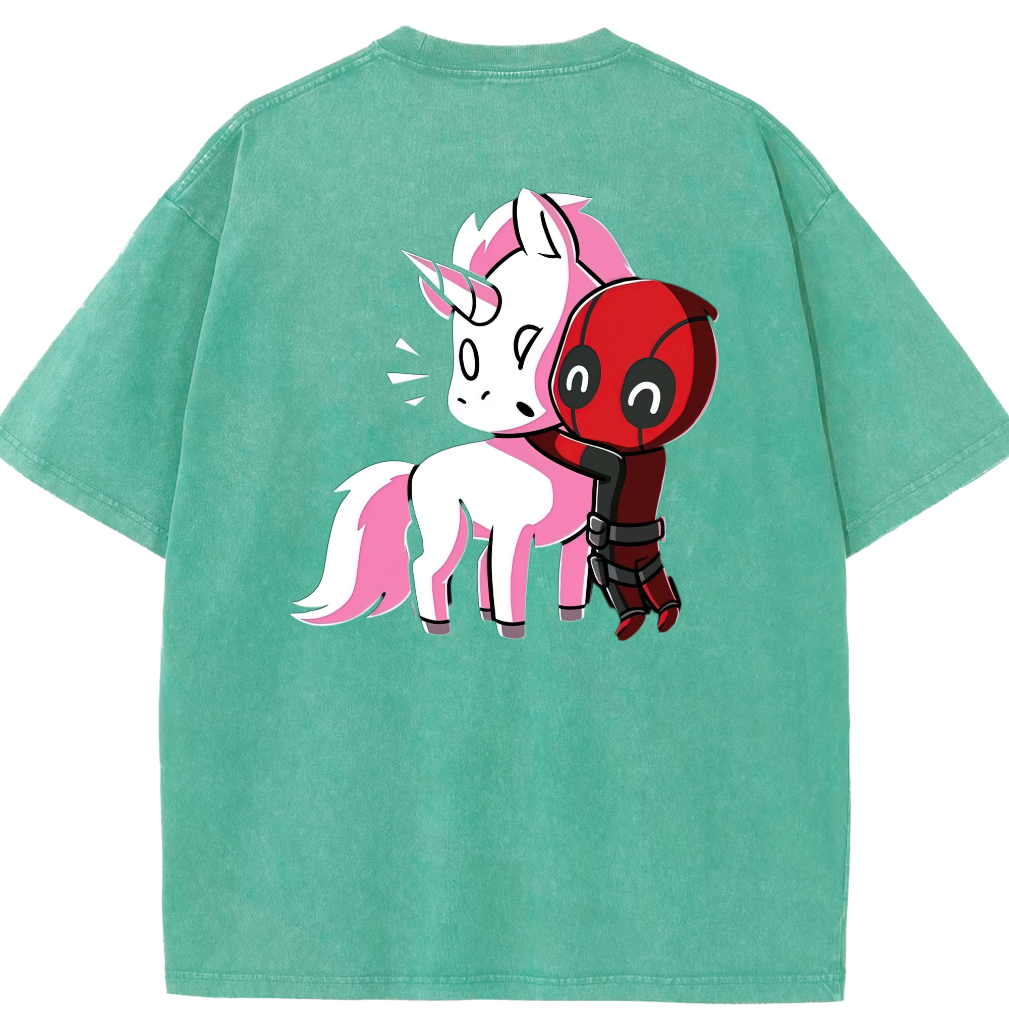 （画像用） Deadpool デッドプール 綿100% ヴィンテージ風 半袖Tシャツ（背面プリント）